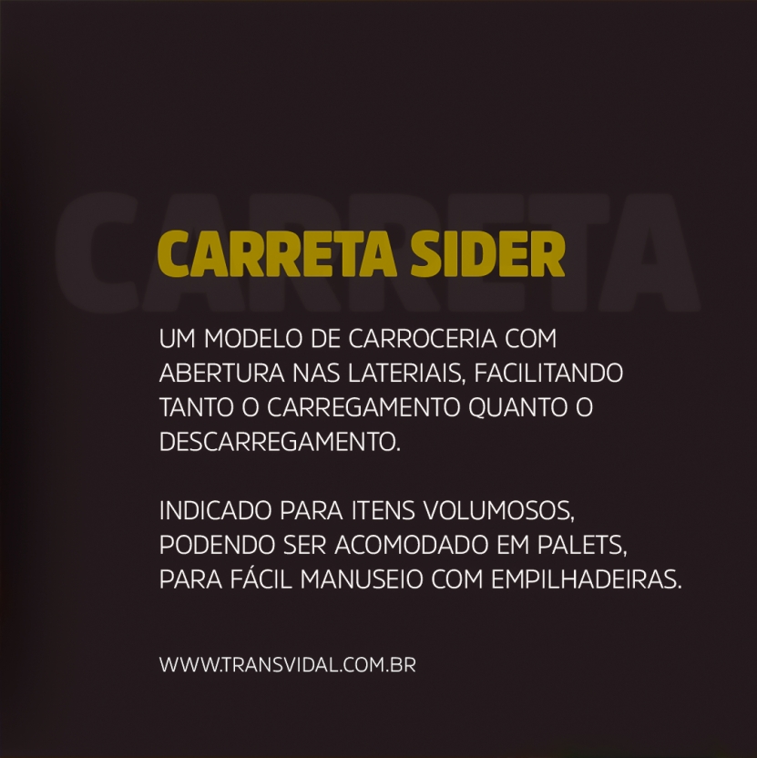 TIPOS DE CARROCERIAS - CARRETA SIDER