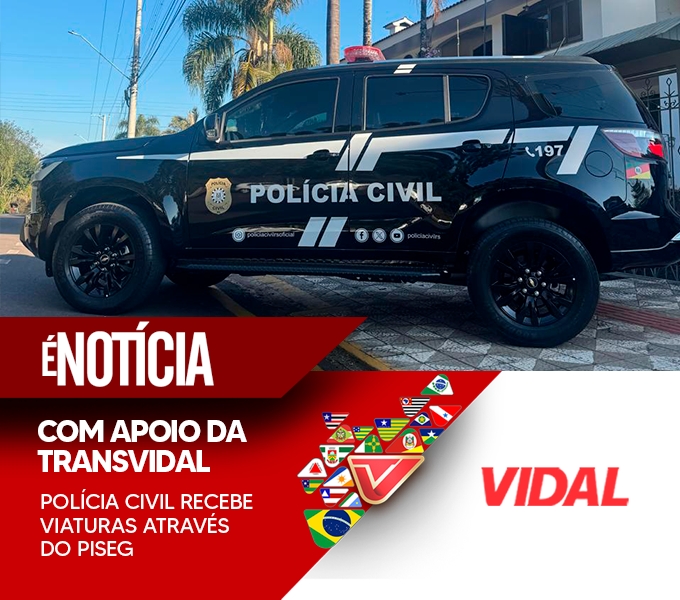 Com apoio da Transvidal, Polcia Civil recebe viaturas atravs do PISEG