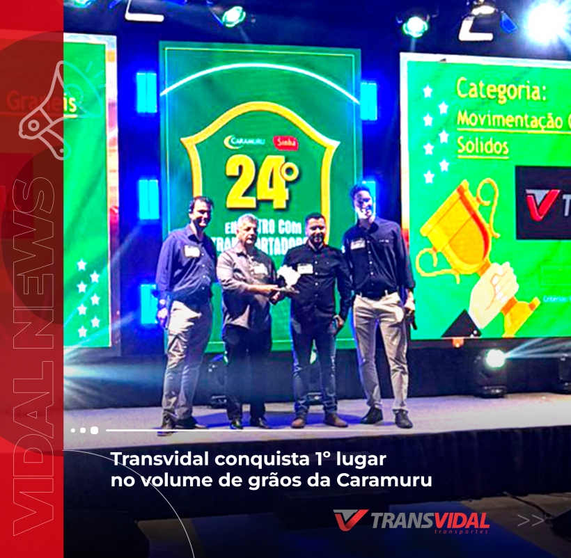 Transvidal conquista 1� lugar no volume de gr�os da Caramuru