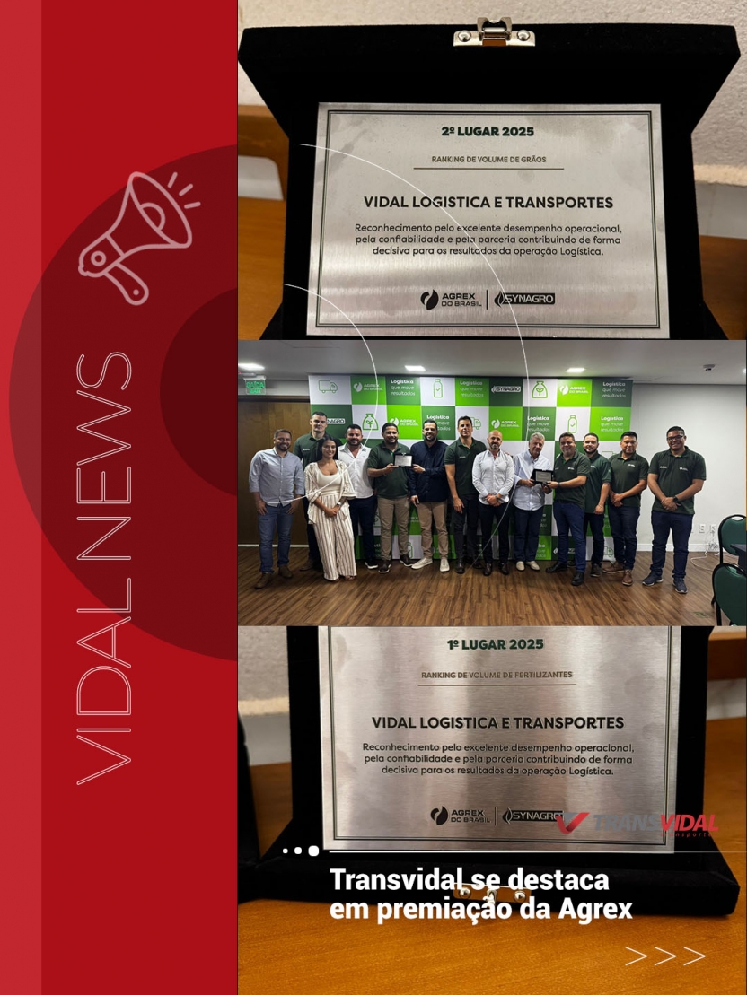 Transvidal se destaca em premia��o da Agrex