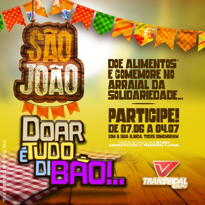 CAMPANHA DE ARRECADA��O DE ALIMENTOS - DOAR � TUDO DI B�O