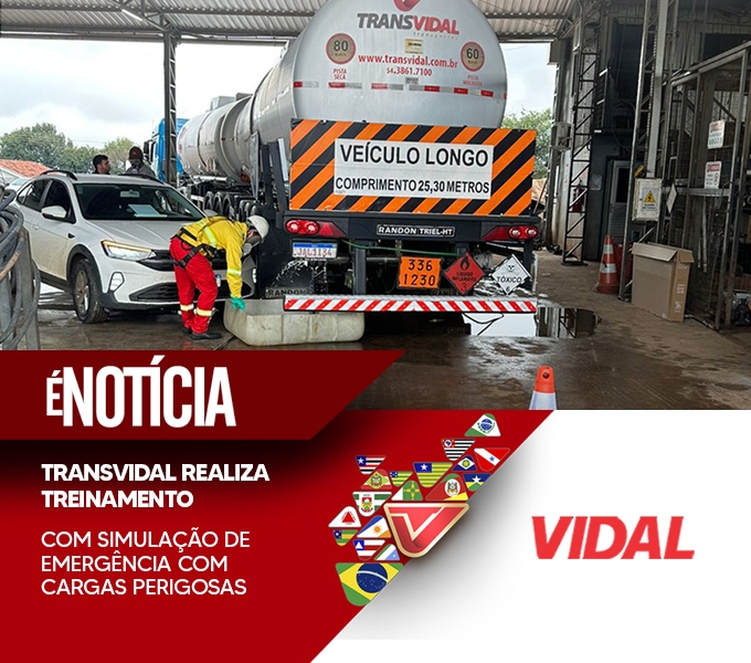 Transvidal realiza treinamento com simulação de emergência com cargas perigosas